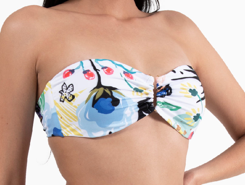 TOP STRAPLESS ACUARELA