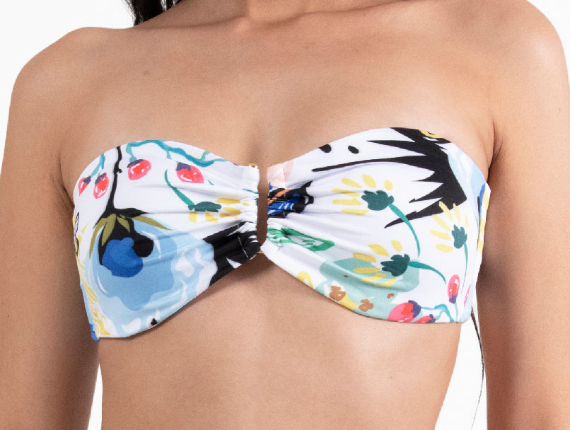 TOP STRAPLESS ACUARELA