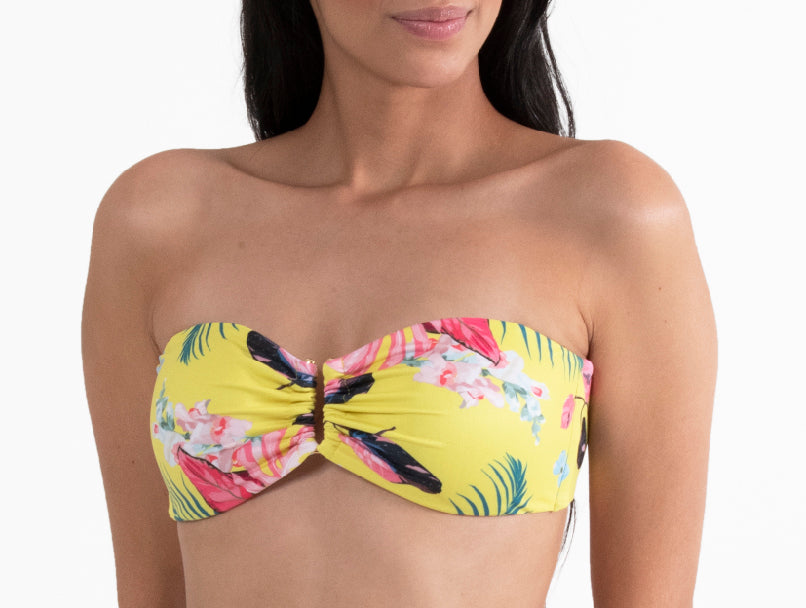 ORQUIDEA AMARILLO TOP STRAPLESS