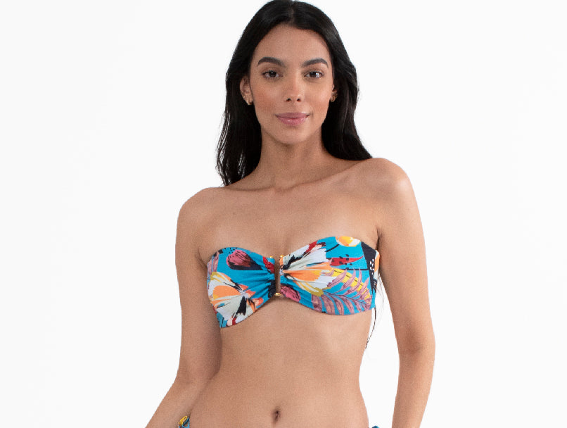ORQUIDEA AZUL TOP STRAPLESS