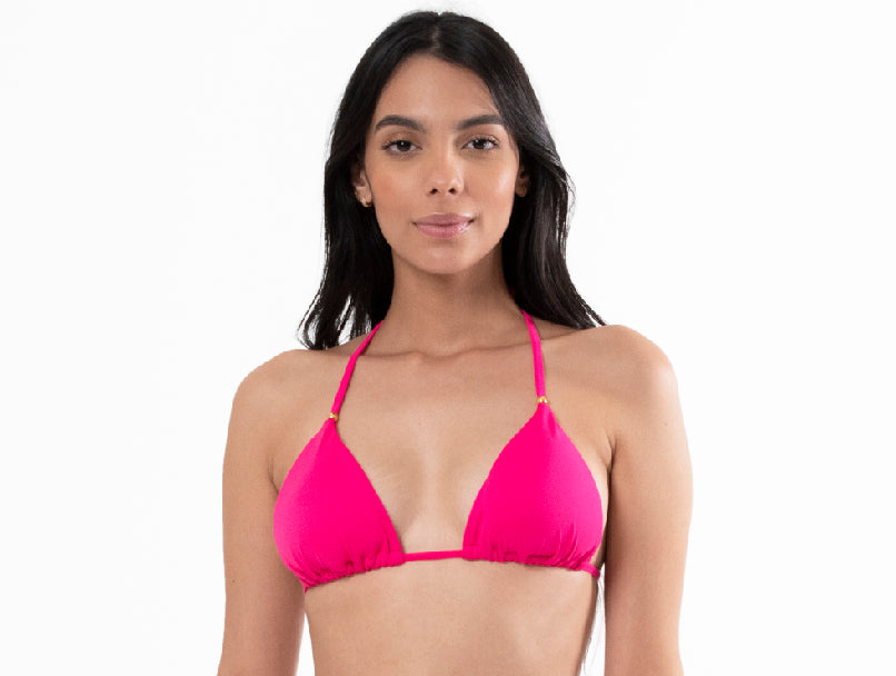 TOP TRIANGULO FUCSIA OSCURO