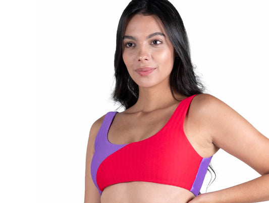 TOP LILY ROJO/MORADO