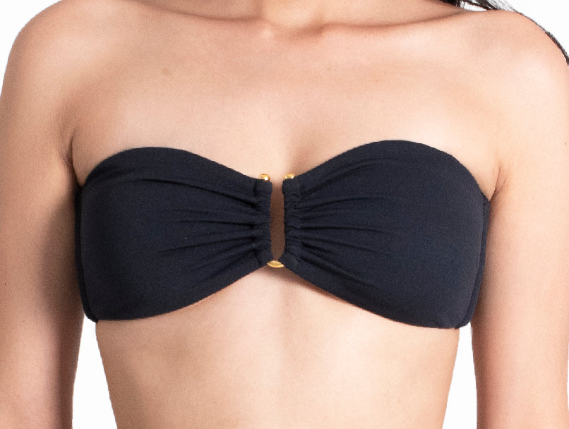 TOP STRAPLESS NEGRO