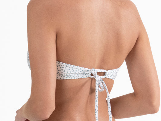 TOP STRAPLESS PUNTOS VERDES