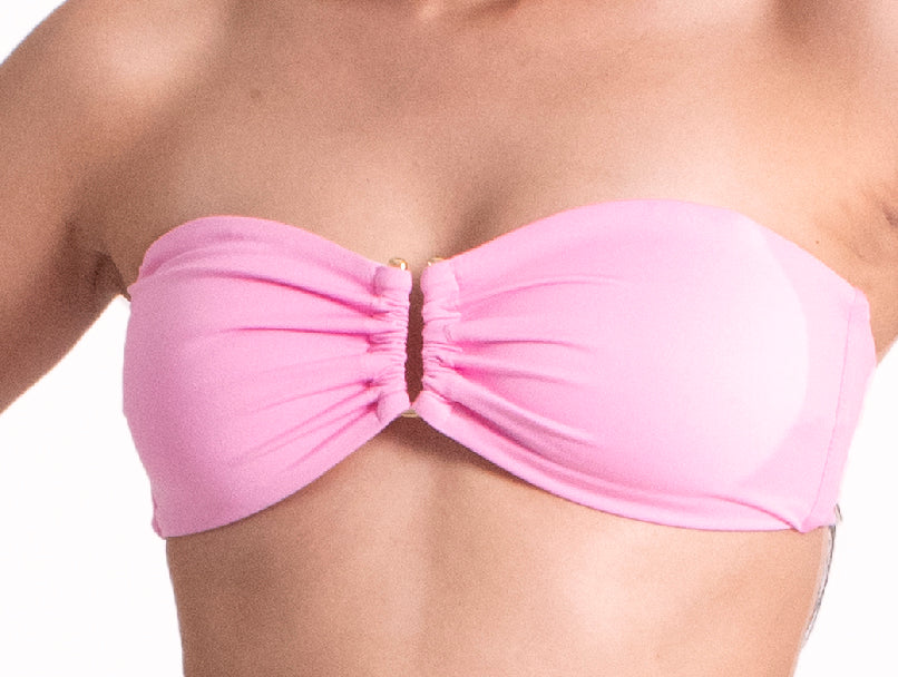 TOP STRAPLESS ROSADO OSCURO