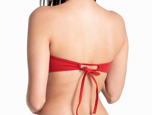 TOP STRAPLESS TERRACOTA