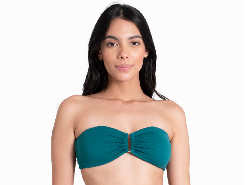 TOP STRAPLESS VERDE ESMERALDA